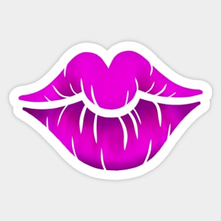 Purple Lips Sticker